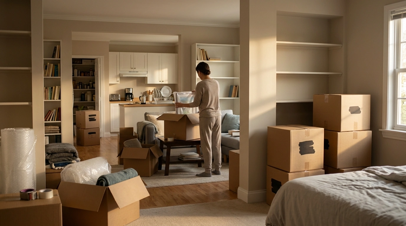 Best Order to Pack a House for Moving (Room by Room)